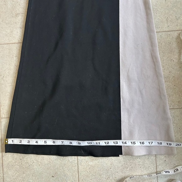 Zara Knit Colorblock Mock Neck Mini Dress - Black & Lavender - Mod 60s Style - Picture 9 of 9